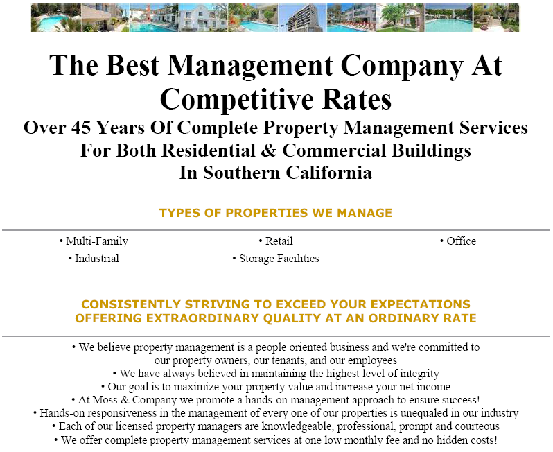 Over  45 YRS  Of Complete Property MGMT Services In Res/ Commercial  (West Los Angeles)